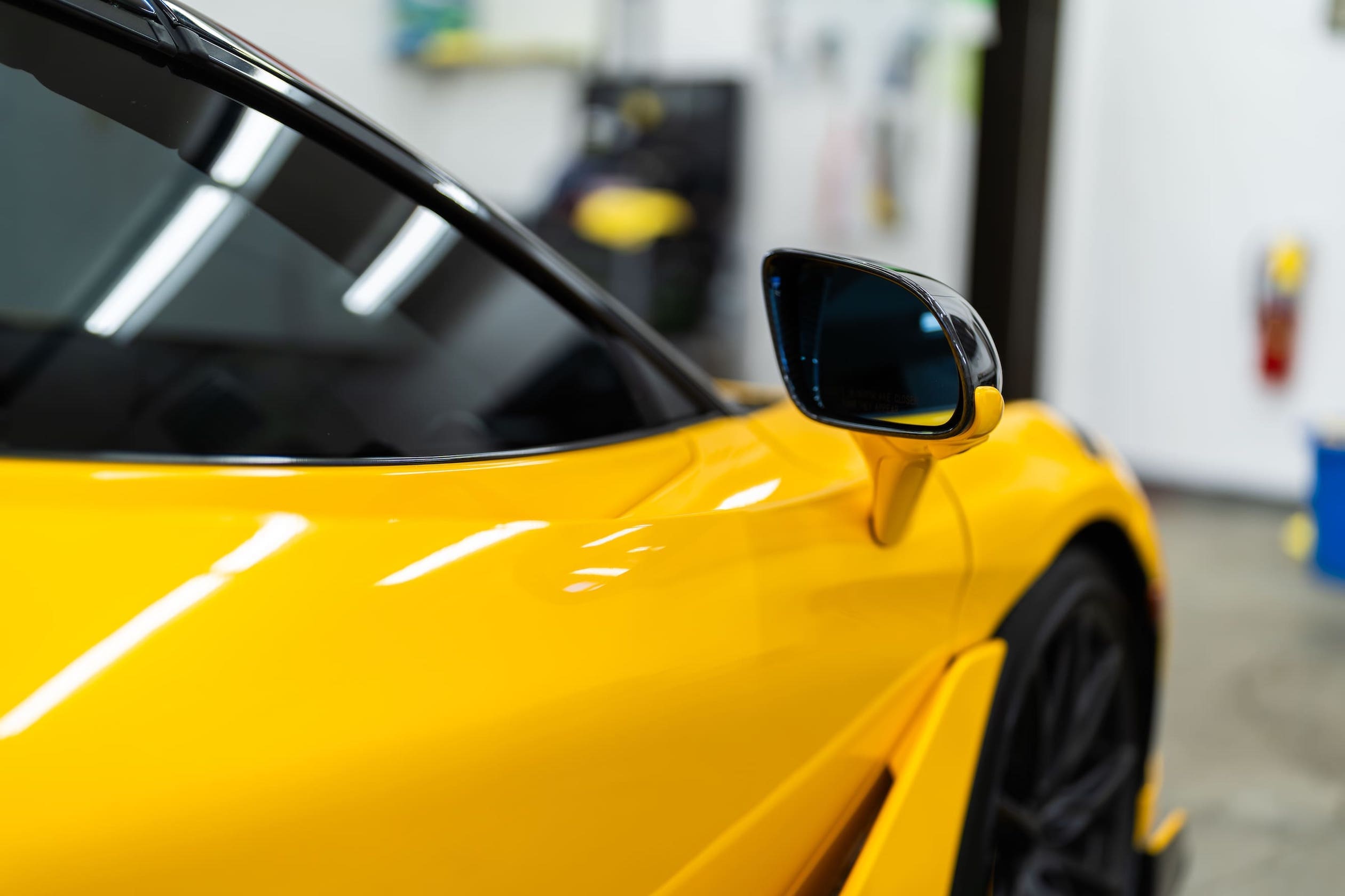 Yellow Wrapped Sports Car