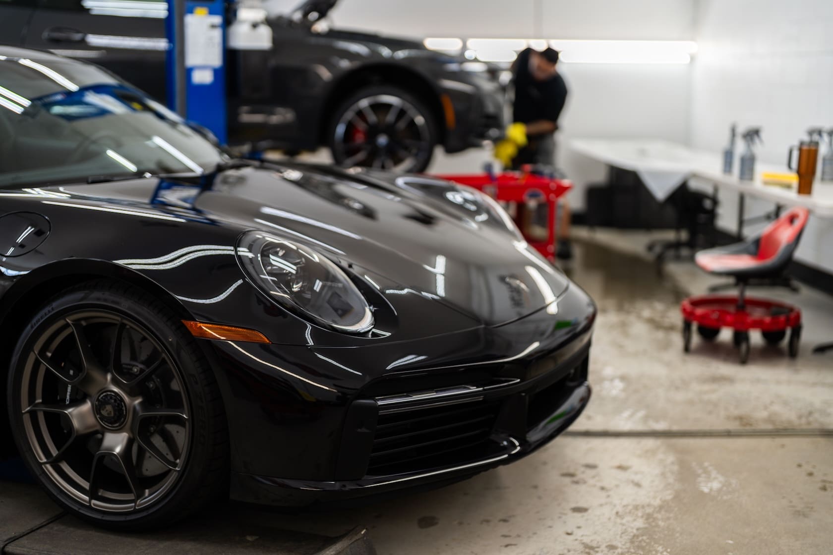Black sports car