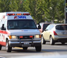 First responder driving ambulance in Washington