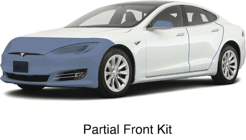 Tesla Model S Partial Front Paint Protection Film Package